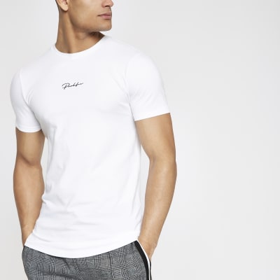 White Prolific muscle fit T-shirt | River Island