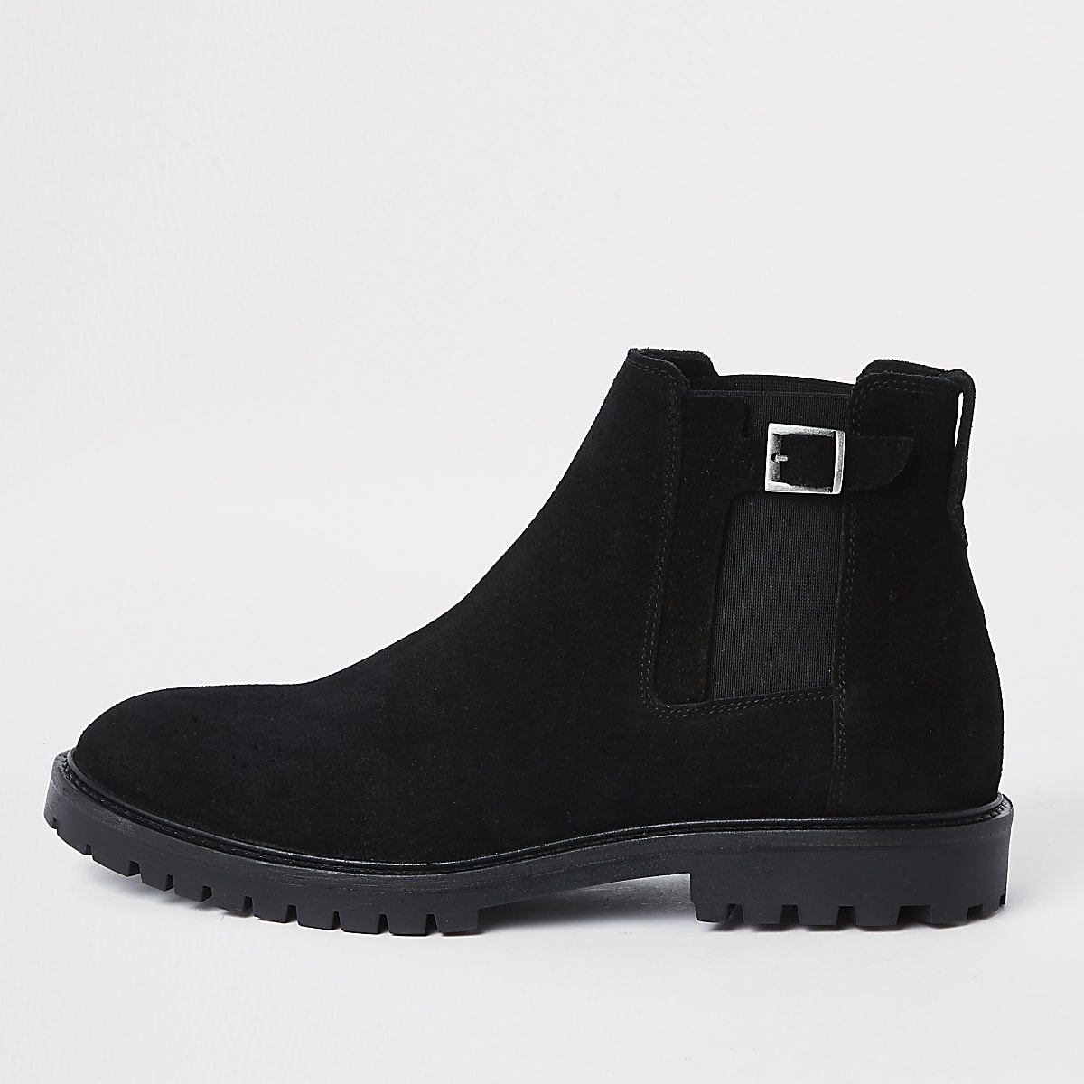 Black suede sprayed toe chelsea boots - Boots - Shoes & Boots - men