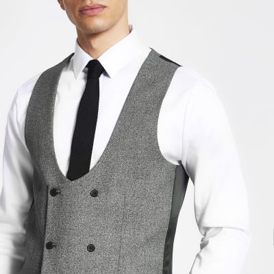 Dark Grey Suit Waistcoat