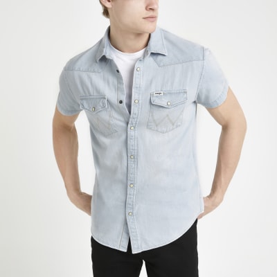 wrangler fr denim shirts