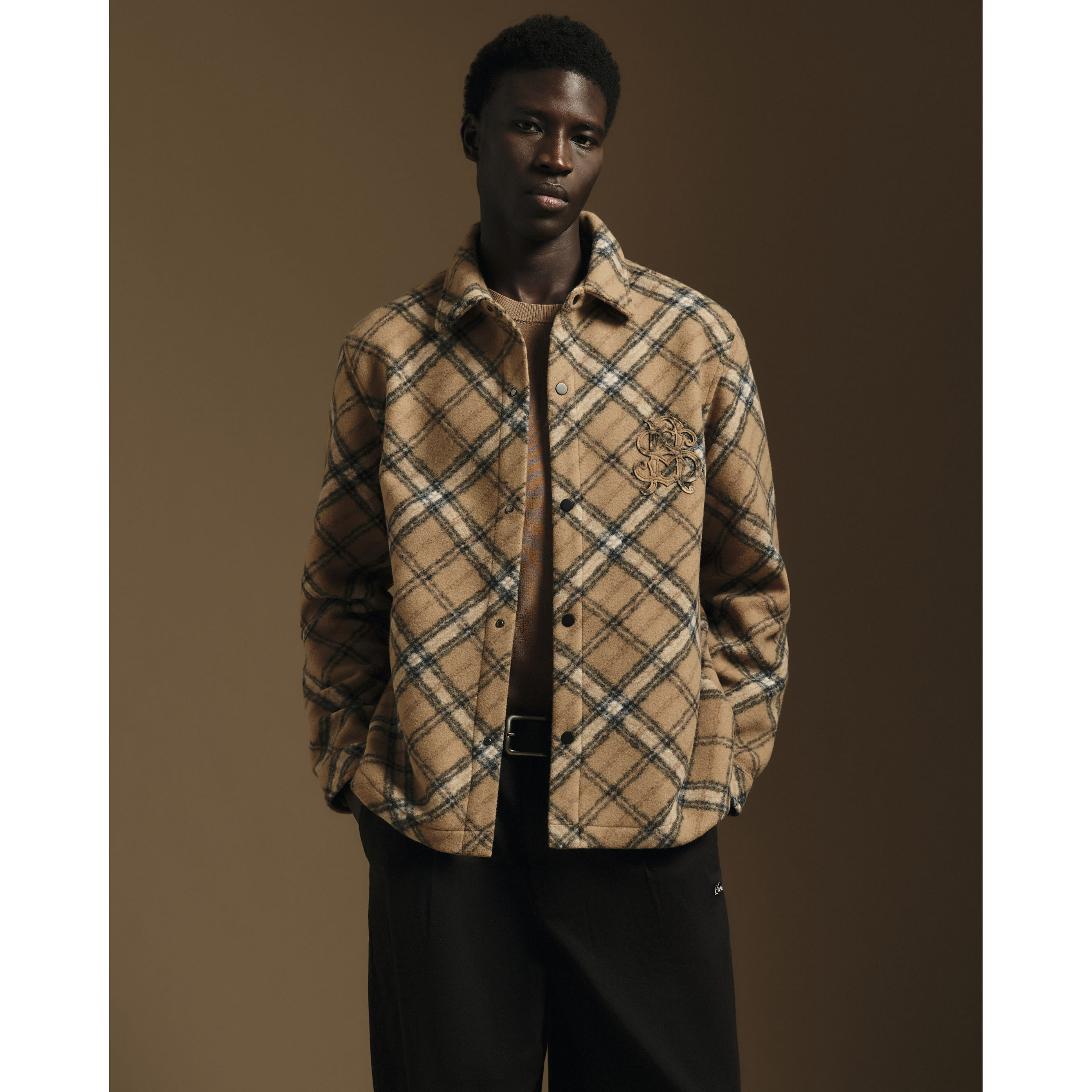 River Island Brown Long Sleeve Check Overshirt