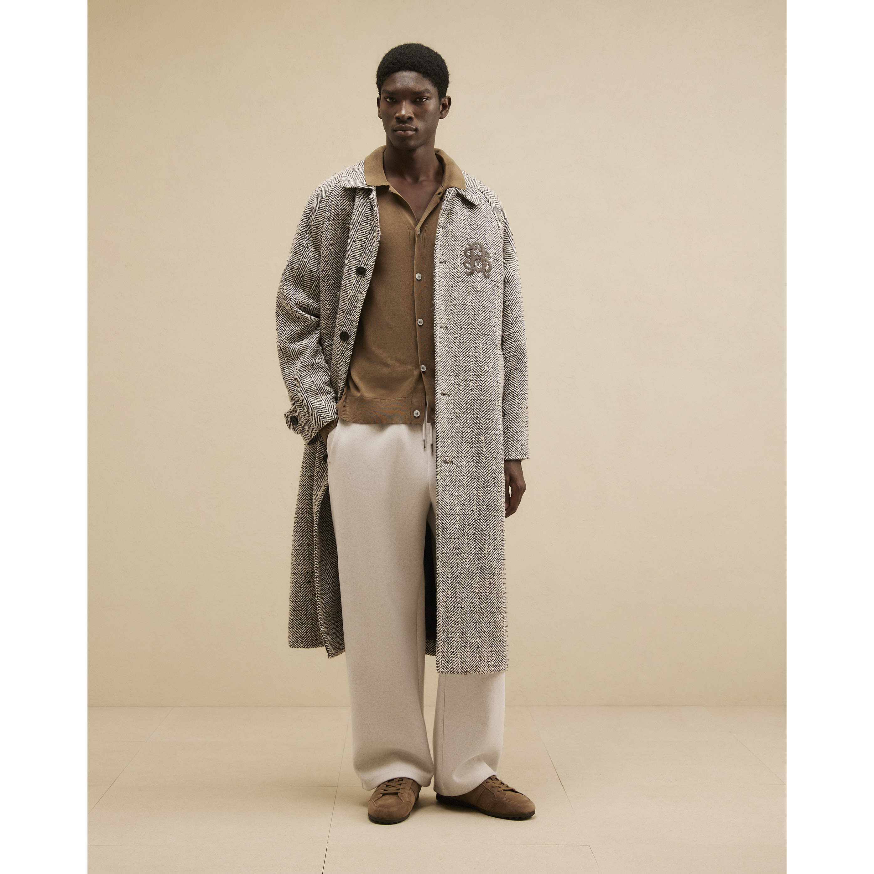 River Island Grey Embroidered Coat