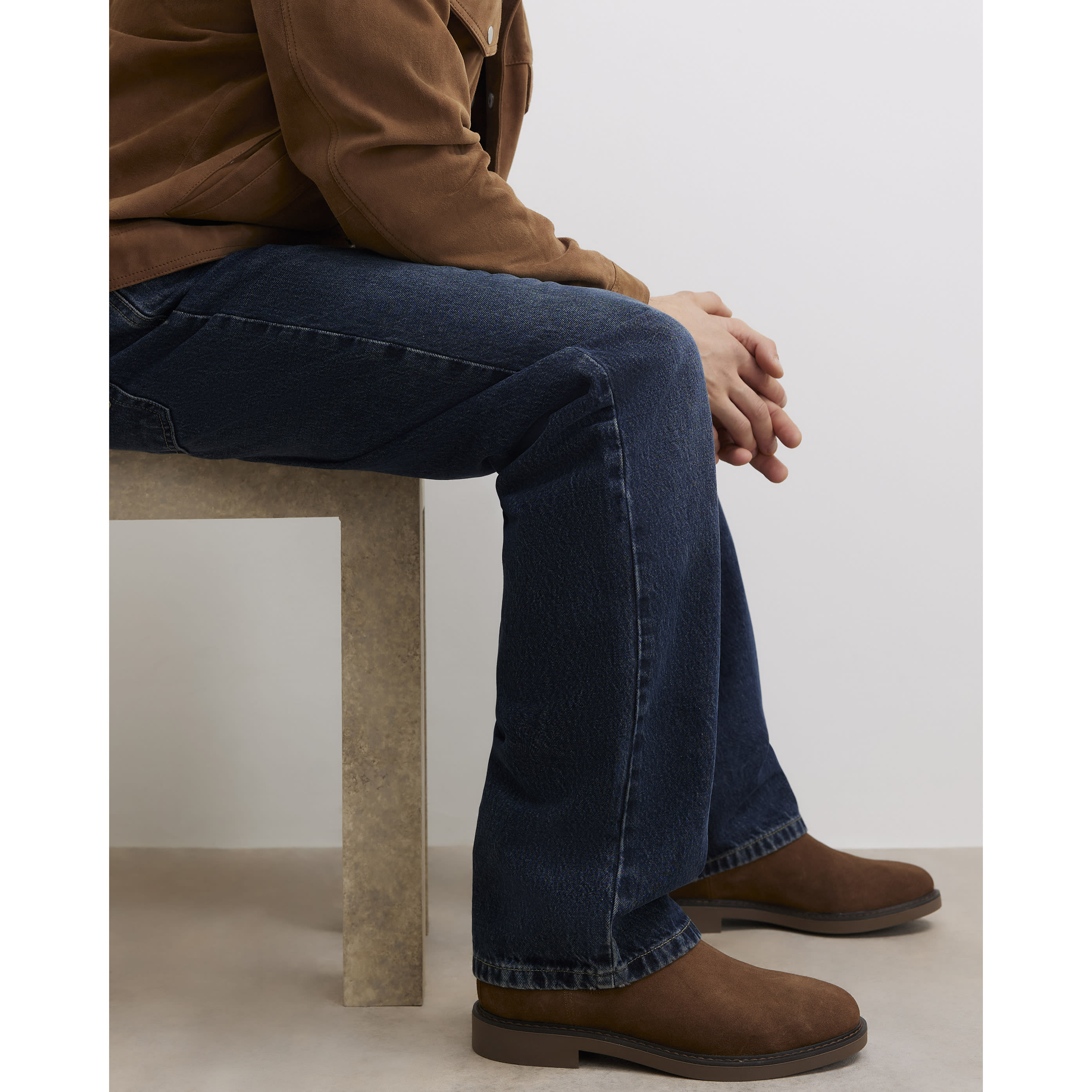River Island Brown Suede Chelsea Boots