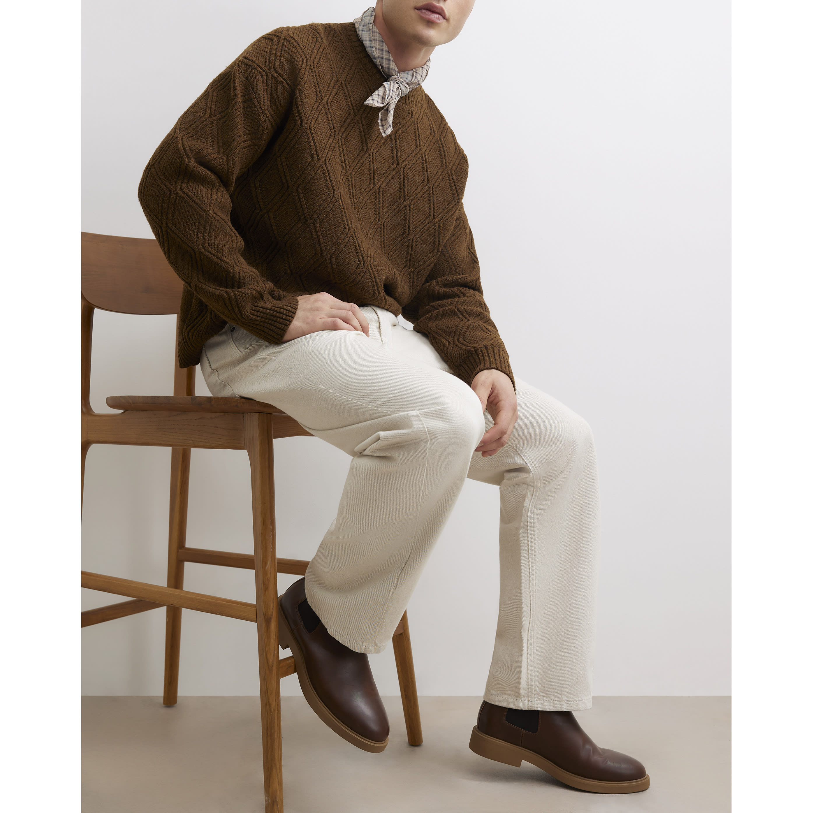 River Island Brown Faux Leather Chelsea Boots