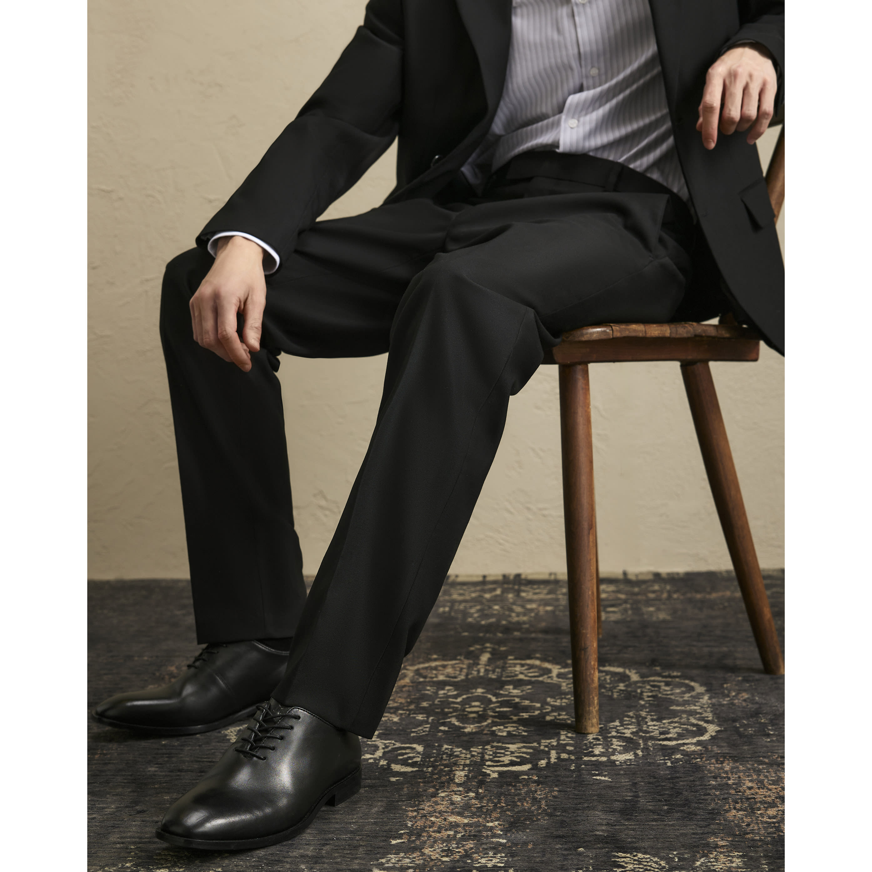 River Island Black Leather Oxford Shoes