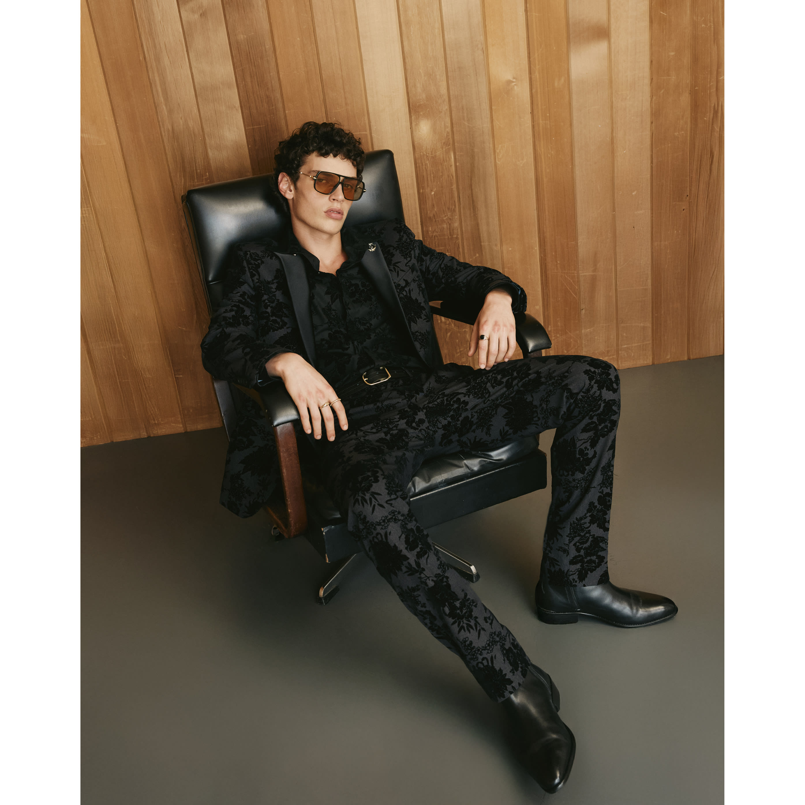 River Island Black Twisted Tailor Floral Trousers