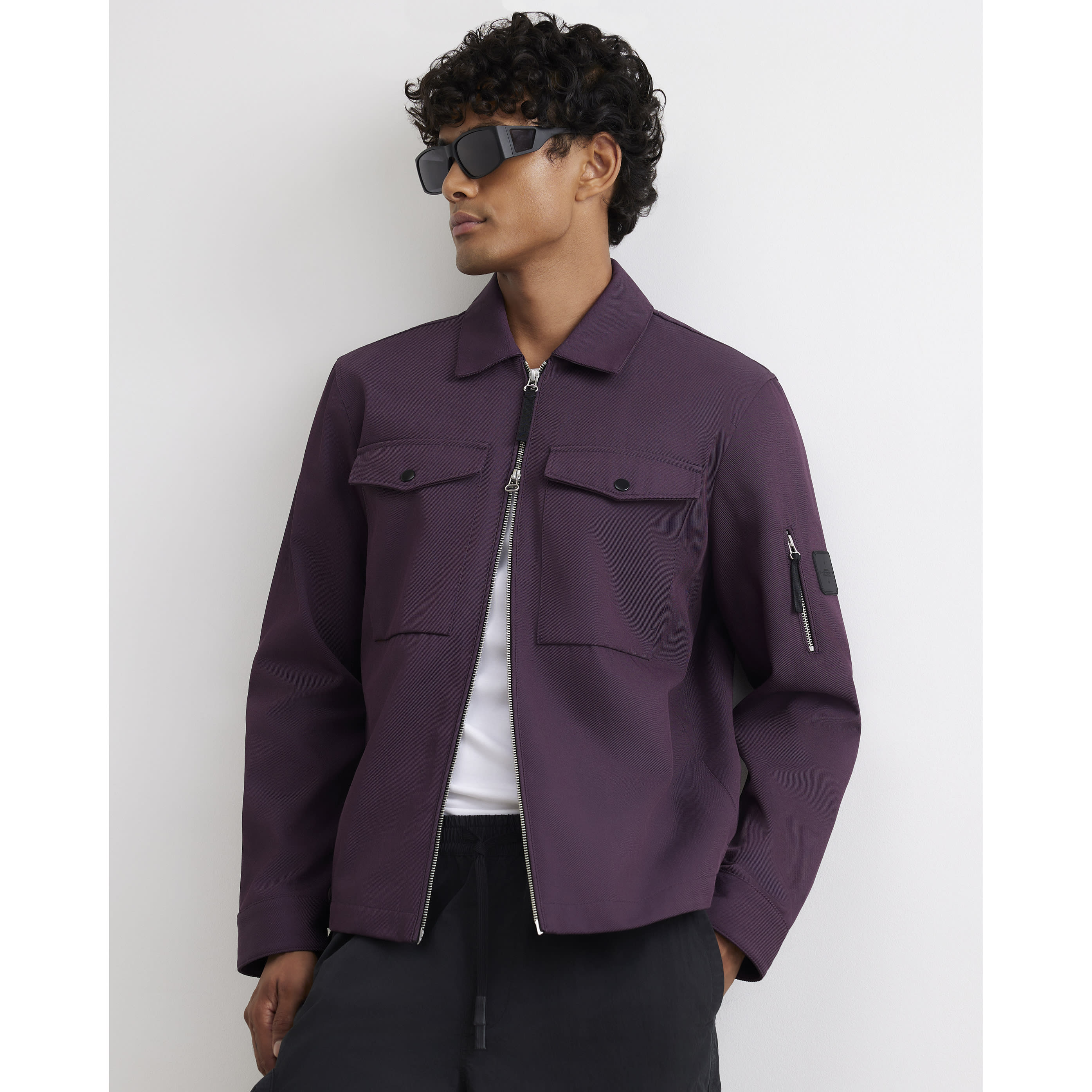 River Island Purple Twill Shacket