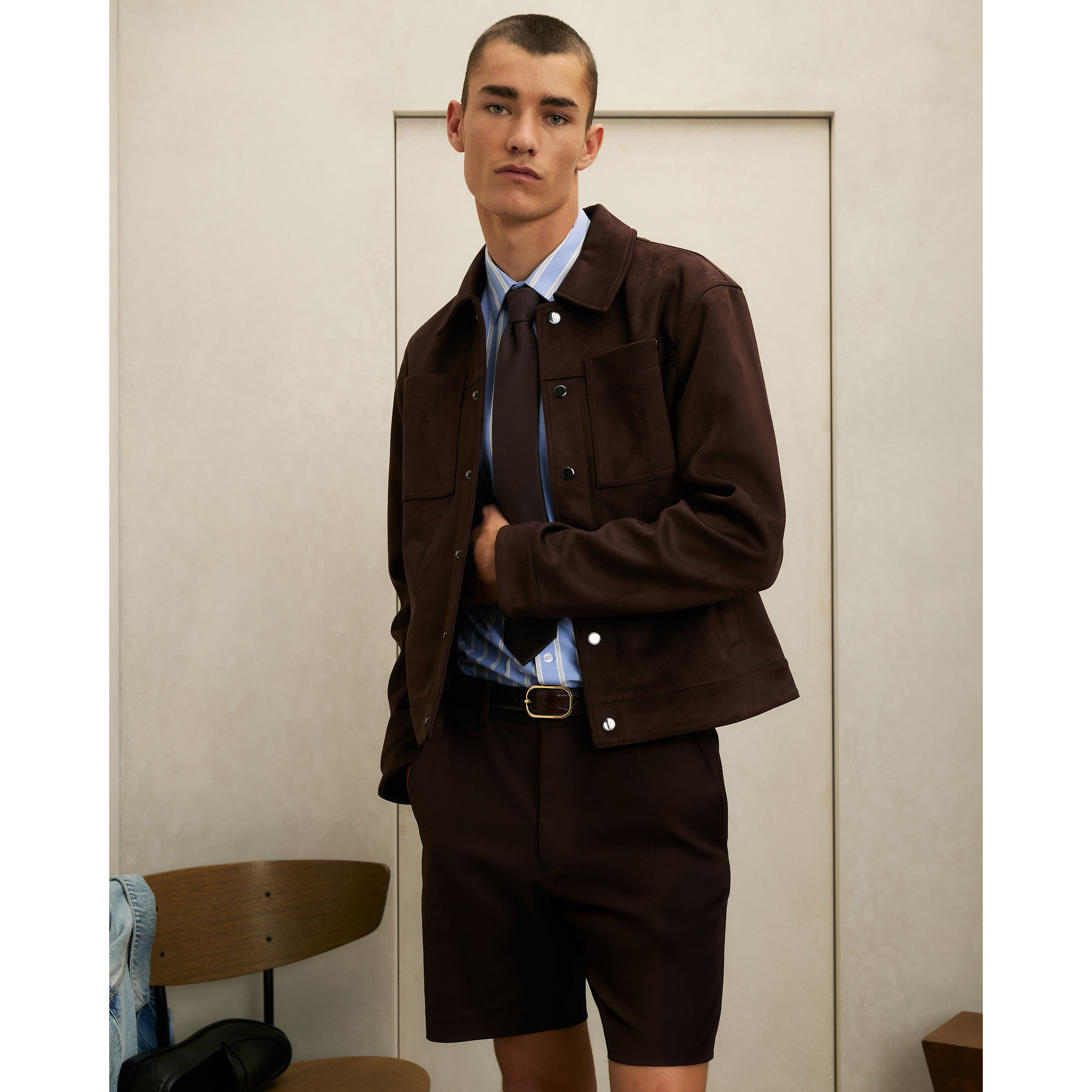 River Island Brown Faux Suede Western Style Jacket