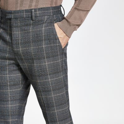 checkered smart pants