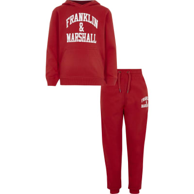 boys red tracksuit
