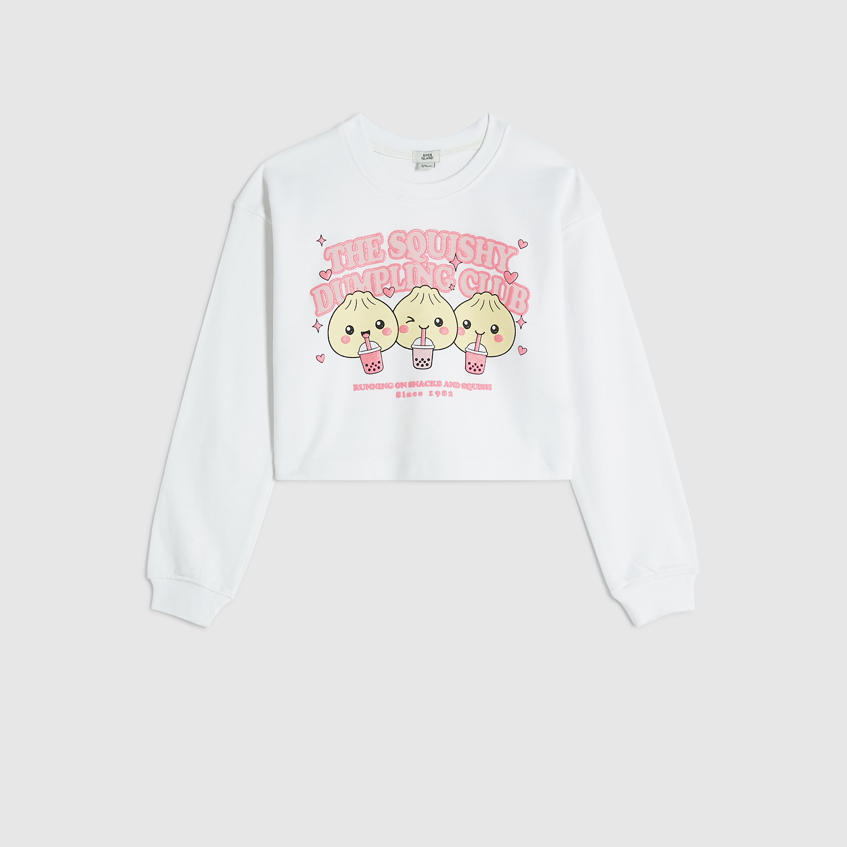 River Island Girls White Squishy Icon Sweatshirt