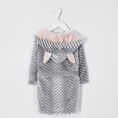 girls grey dressing gown