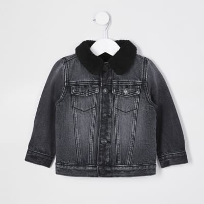 boys borg lined denim jacket