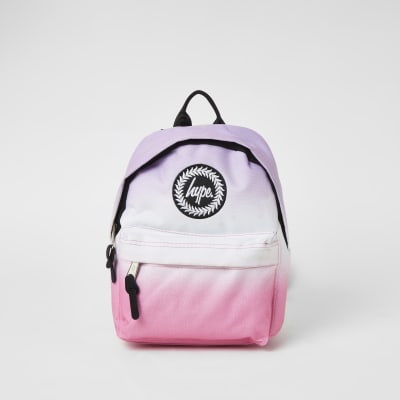 Girls Hype Pink Ombre Printed Backack River Island