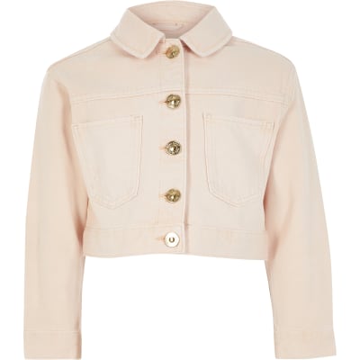 river island cropped denim jacket