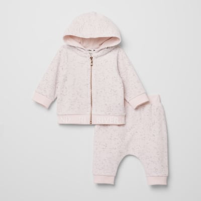 baby pink zip hoodie