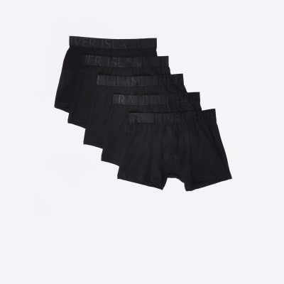 5PK Black cotton stretch RI trunks