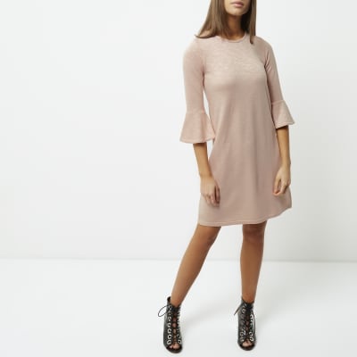 bell sleeve casual dress