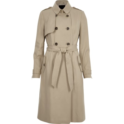 Light beige belted trench coat - Coats - Coats & Jackets - women