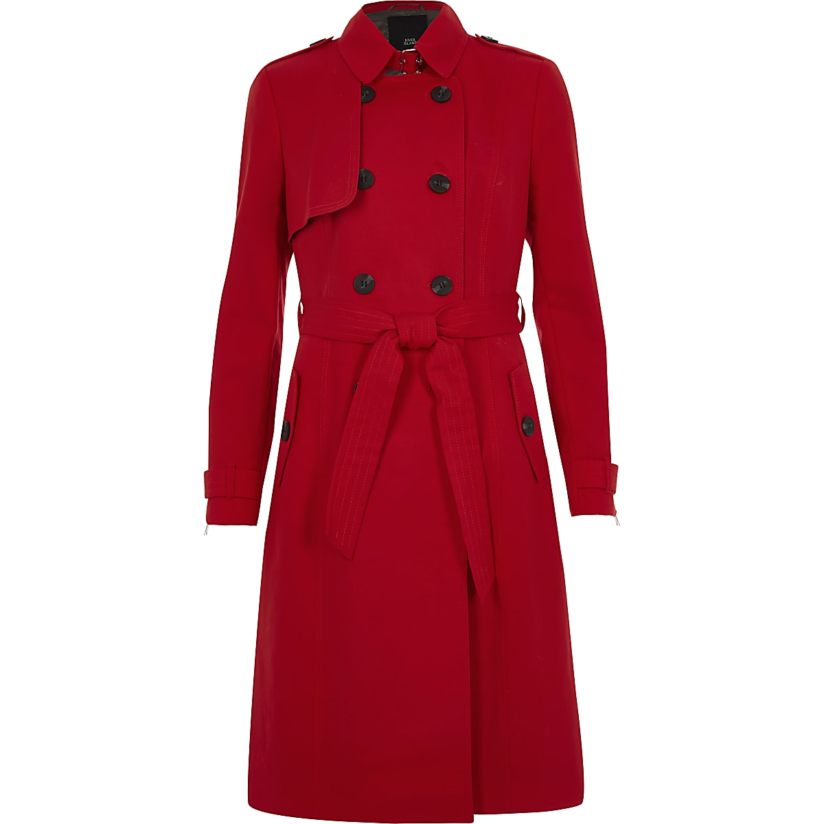 Red belted trench coat - Coats - Coats & Jackets - women