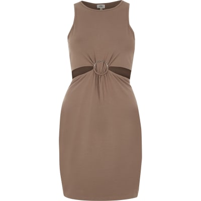 light brown bodycon dress