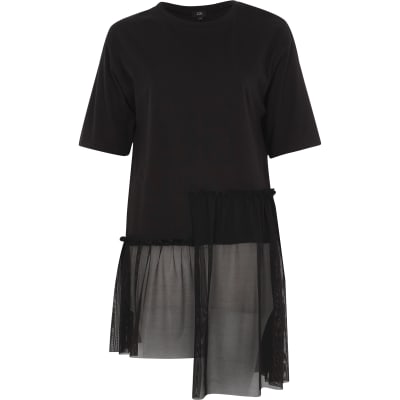 longline black shirt womens uk