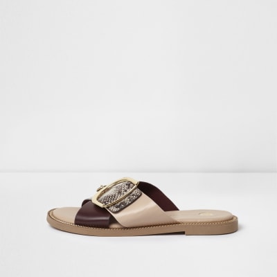 snakeskin mule sandals