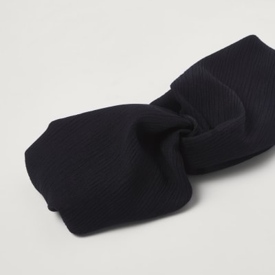 Black wide twist headband