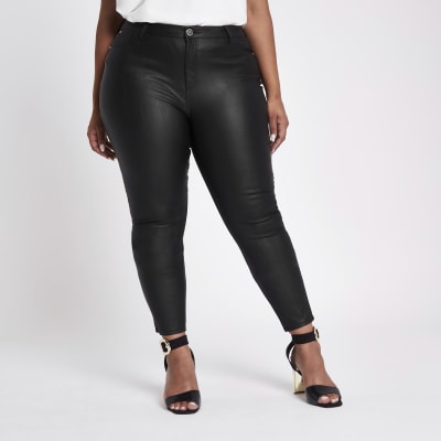 womens coated skinny jeans