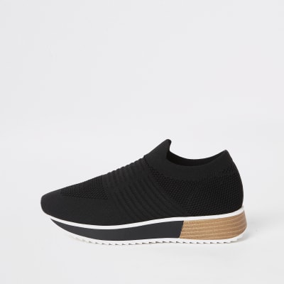 river island black trainers