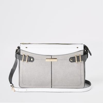 grey cross body purse