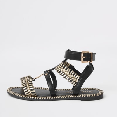 river island flat sandals