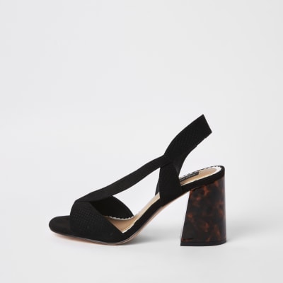 black wide heel