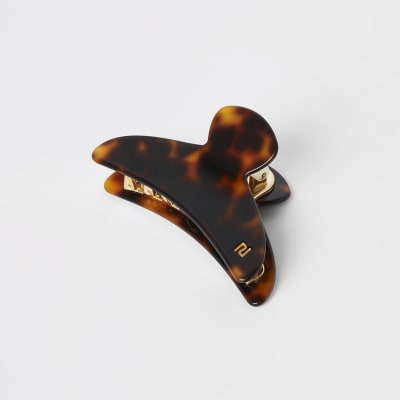 Bruine bananenclip met tortoise-print