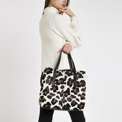 leopard print slouch bag