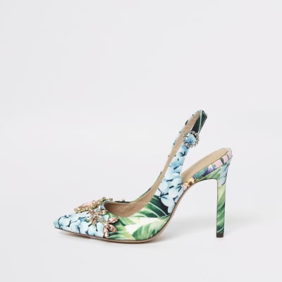 river island green court shoes