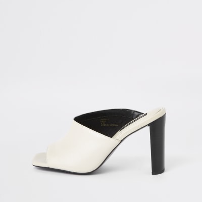 river island white mules