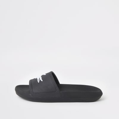 lacoste slippers zwart