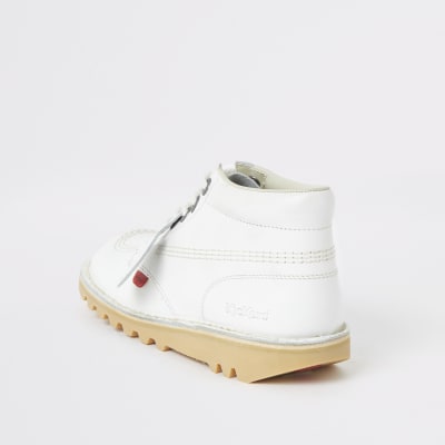 Kickers white Hi Classic boots