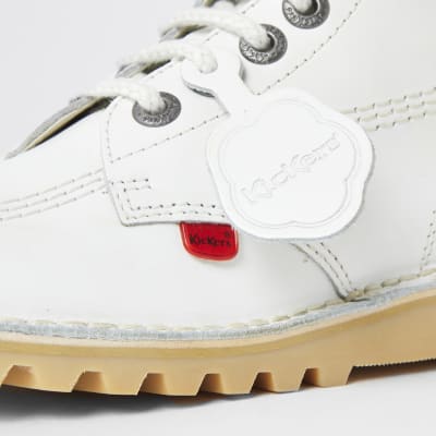 Kickers white Hi Classic boots