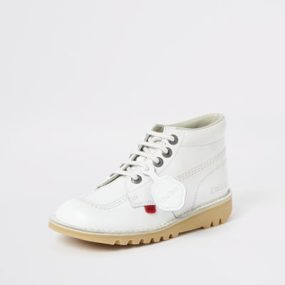 Kickers white Hi Classic boots