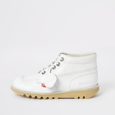 Kickers - Witte Hi Classic-schoenen