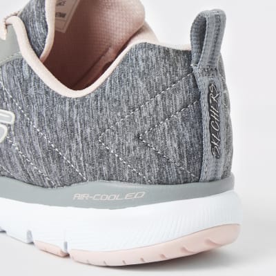 Skechers grey Flex Appeal Insiders trainers
