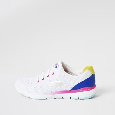 Skechers - Flesh Flashy Nite - Witte sneakers