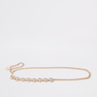 Goldener Gürtel mit Jaguarkopf-Schnalle