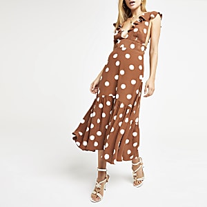 Slip Dress Brown