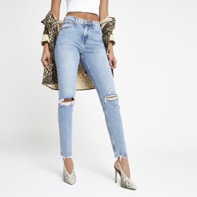 Mid blue Original skinny ripped  jeans  Skinny Jeans  