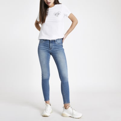 FTBC – Molly – Charity-Jeggings in Mittelblau