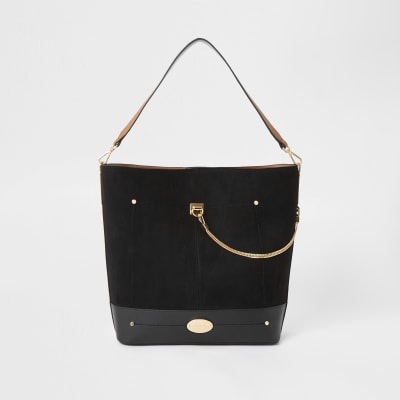 Zwarte tas met ketting voor