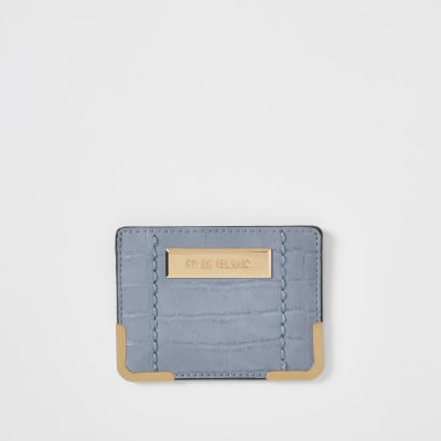 Blue RI card holder River Island